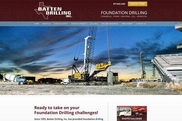 Batten Drilling Web Design