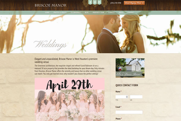 Briscoe Manor Web Design